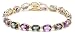 10k Yellow Gold Mystic Topaz and Amethyst Bracelet