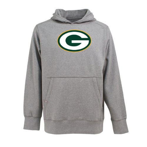NFL Men's Green Bay Packers Signature Hooded Sweatshirt (Greyheather, X-Large) On Sale