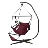 Hammaka Hammocks Suelo Stand/Aluminum Chair Combo - Burgundy