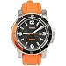 Fossil Black Dial Silicone Band Watch - Men's