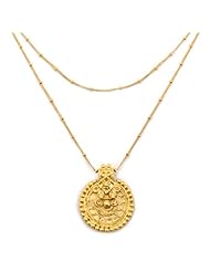 Satya Jewelry Gold Plate Mandala Necklace