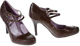 GO MAX Mary Jane Pin-Up Pumps (Brown)