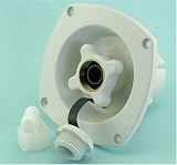 Pressure Regulated Water Entry-Wall/Bulkhead Mount - White