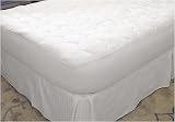 Simmons Beautyrest 310 Thread Count Pima Cotton Sateen Stripe Mattress Pad with Expand a Grip