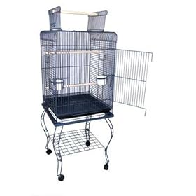 Brand New Parrot Bird Cage Cages Play W stand on Wheels 20x20x58, Blue by Xtreme-Cage