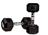 Rubber Octagonal Dumbbell 60 lb