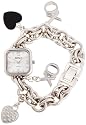 XOXO Women's XO7026 Silver Dial Silver-tone Charm Bracelet Watch