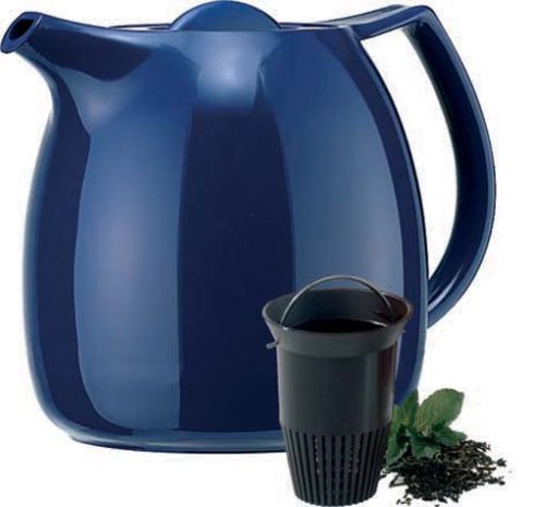Emsa ELLIPSE Isolierkanne 503697 mit Teefilter, 0,6 L blau Preisvergleich