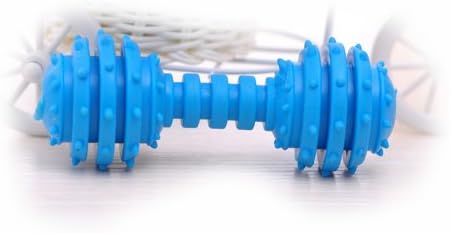 Squeaking Rubber Dog Chewing Toy Dog Toy Pet Toy -- Bumbbell 13*5cm/5.1*2.0inch