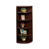 High Point 67"H Five Shelf Corner Bookcase