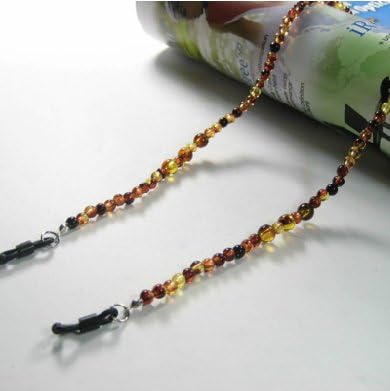 High End Amber Color Acrylic Antiskid Sunglasses / Eyewear Chain Strap Cord Holder