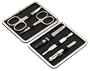Wusthof Trident 9033 5-Tool Manicure Set in Hard Leather Case, Black