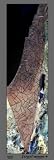 Israel (including) Lebanon, Middle East satellite map/print poster: 14x41 Glossy print