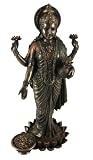 Bronzed Finish Lakshmi Hindu Goddess Statue Laxmi