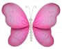 10" Dark Pink Pearl Butterfly nylon hanging ceiling wall baby nursery room wedding decor decoration