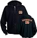 Cincinnati Bengals Black Touchback II Full Zip Hooded Sweatshirt - XX-Large