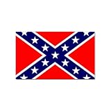 Sticker (Rectangular) of U.S. Confederate Rebel Flag