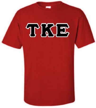 Tau Kappa Epsilon Letter T-shirt(Red)(Size Medium)