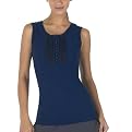Alice Temperley Lace Inset Tank - Navy Voyage