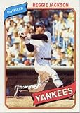 1980 Topps Reggie Jackson Baseball Card #600 - Shipped In Protective Display Case!