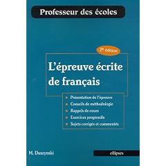 L'�preuve �crite de fran�ais