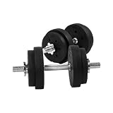 Set haltères court avec revêtement en plastique 20 Kg