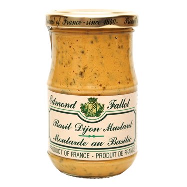 Fallot French Basil Flavored Dijon authentic Mustard-7oz jar by Edmond Fallot