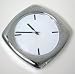 CHROME METAL DIAMOND WALL CLOCK 9" STAINLESS STEEL-yyy