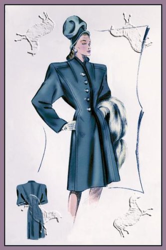Art Poster, Charcoal Dressy Coat - 18.75 x 27.5
