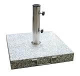 Details zu "Hergestellt f&uuml;r DEMA Sonnenschirmst&auml;nder 45x45 Granit grau 40 kg"