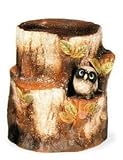 信楽焼　森のふくろう　花台　14号