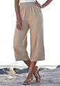 Roamans Plus Size Knit Gauze Capris