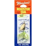 Wordens Single Hook Rooster Tail Lure, 1/16-Ounce, Fire Tiger