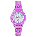 Lulu Castagnette - 38587 - Montre Fille - Quartz Analogique - Cadran Gris - Bracelet Cuir Rose
