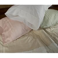 Cotton/Silk Pinstripes Sheet and Pillowcases - Open stock