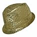 412DIzFei8L. AA75  GOLD METALLIC CROCO SHORT BRIM FEDORA HAT