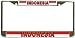 Indonesia Indonesian Name Flag Chrome Metal License Plate Frame Holder