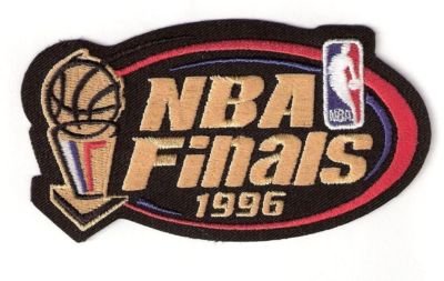 1996 NBA FINALS TROPHY PATCH JERSEY LOGO CHICAGO BULLS