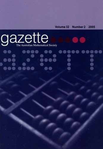 Childrens Toyshop  Magazines : Gazette of the Australian Mathematical Society