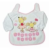 from Universal Textiles Baby Girl Mouse Design Long Sleeve Bibs with Velcro Strap (One Size) (Pink)