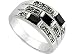 Bay Studio Three Row Antique Jet Stone Size 9 SILVER-TONE