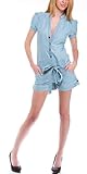 Women's Cotton Button Front Romper