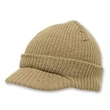 GI Jeep Beanie Visor Cap- Khaki