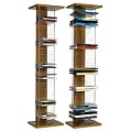 Walnut Wood CD & DVD Storage Unit Towers
