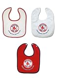 Boston Red Sox 3 Pack Snap Bib Set