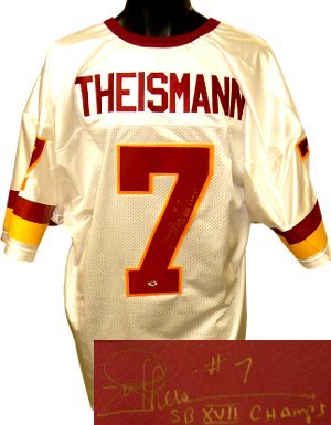 Joe Theismann Signed Washington Redskins White Prostyle Jersey SB XVII Champs