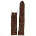 Genuine Leather Braided Dark Brown Watch Band 18mm