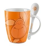 Eigenschaften Nici 28527 / NICI Jolly Mäh Rosa, Tasse Schaf, BE HAPPY, Porzellan, orange, mit Löffel
