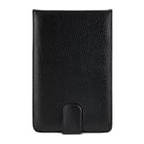 CaseCrown Hard Leather Cover Case for Borders KOBO eBook Reader - Black