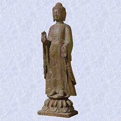 Asian Buddha statue home garden sculpture on lotus New